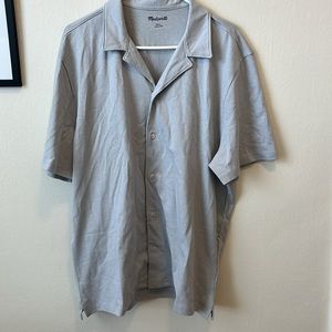 Madewell textured easy short sleeve camp collar